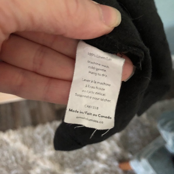 Amanda Moss 100% Linen Harvest Dress S Soft Black - Picture 7 of 11